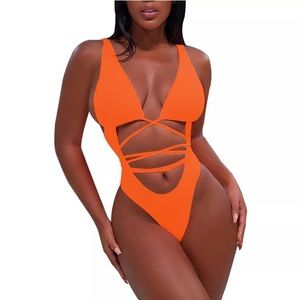 One Piece Tie Swimsuit